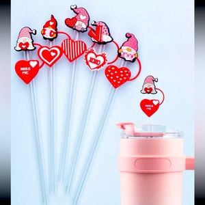 💕3/$10 Stanley Straw Cover 30 & 40oz Stanley’s Anti-Dust Heart Designs. 1 is $5
